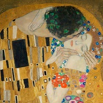 Мастер-класс по живописи «Густав Климт — Поцелуй. Картина с золотой поталью»